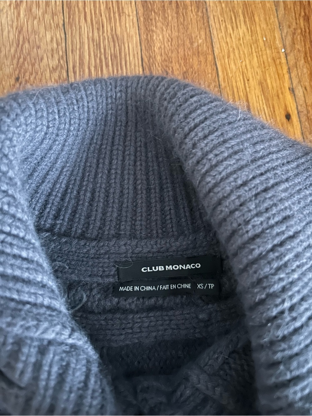 Club Monaco Wool Cashmere Blend Poncho Gray Size XS - Picture 4 of 7